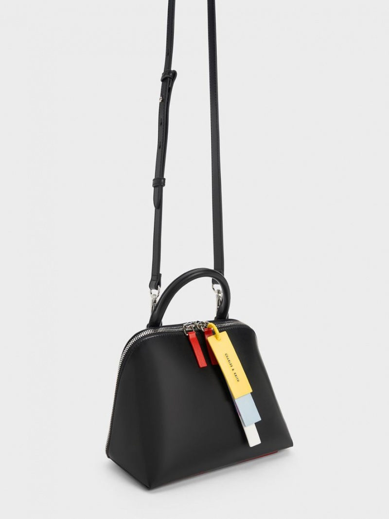 τσάντεσ tote Charles And Keith Cockade Bowling μαυρα | 06395-VNDB