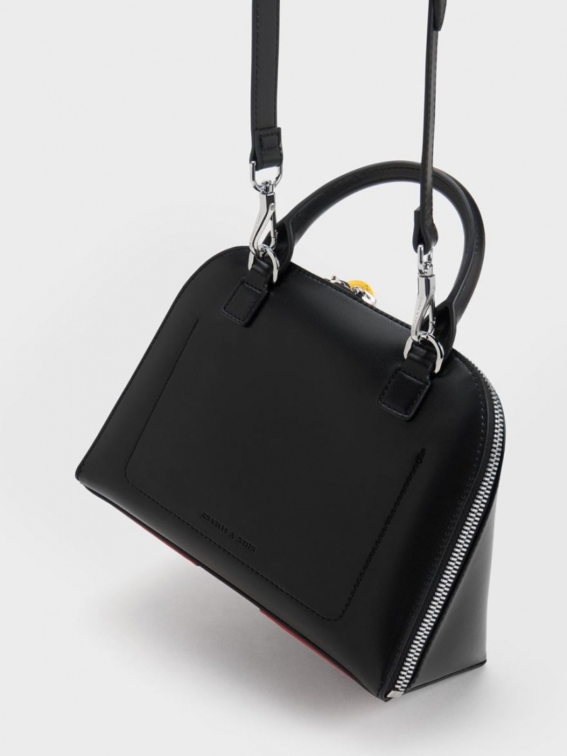 τσάντεσ tote Charles And Keith Cockade Bowling μαυρα | 06395-VNDB