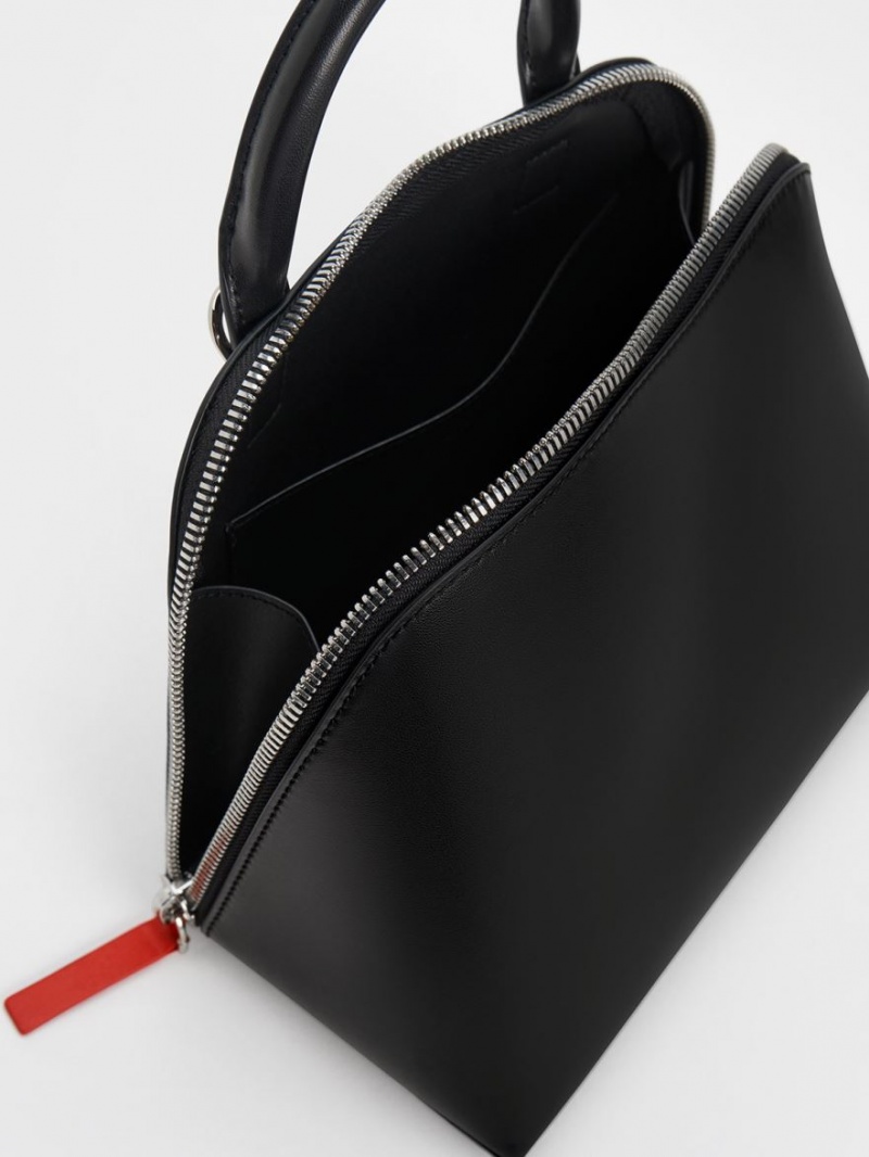 τσάντεσ tote Charles And Keith Cockade Bowling μαυρα | 06395-VNDB