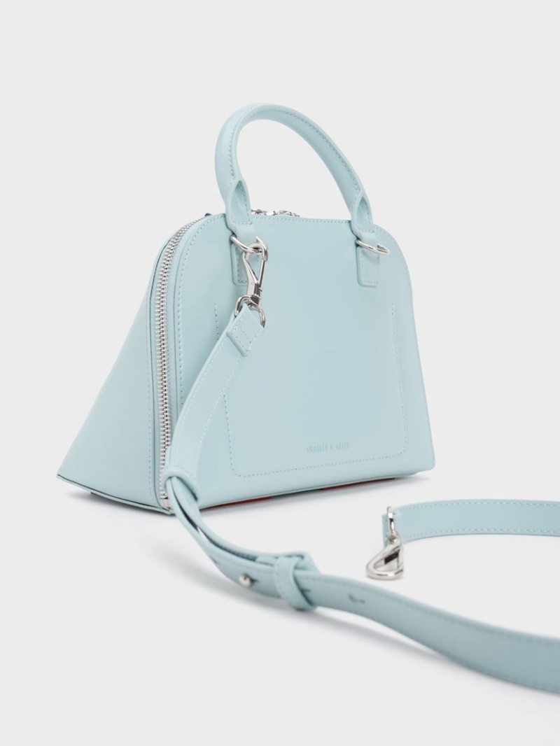 τσάντεσ tote Charles And Keith Cockade Bowling τυρκουάζ | 86735-QRFK