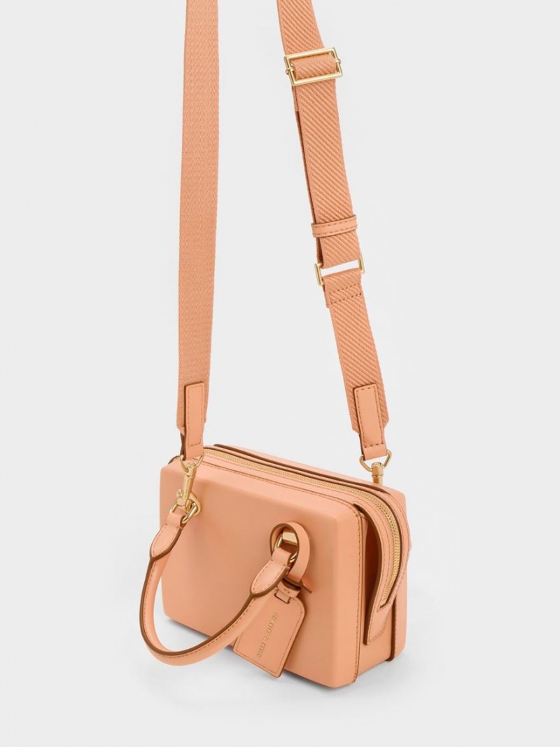 τσάντεσ tote Charles And Keith Cordele Bowling πορτοκαλι | 05324-IAZX