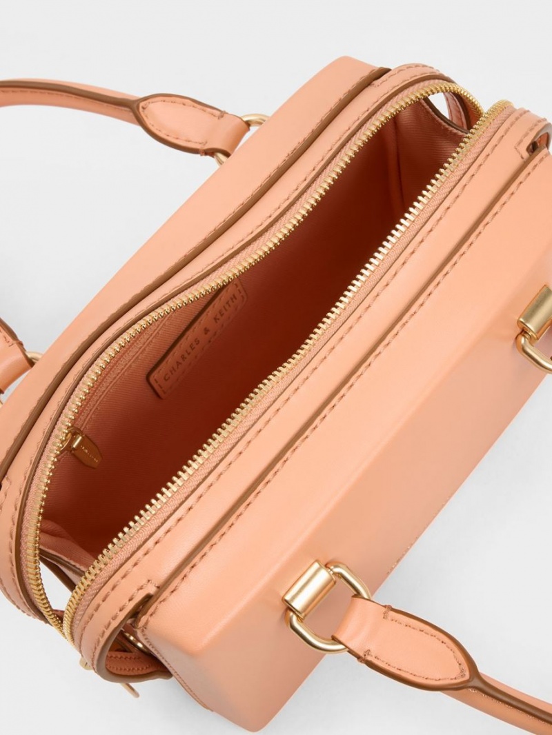 τσάντεσ tote Charles And Keith Cordele Bowling πορτοκαλι | 05324-IAZX