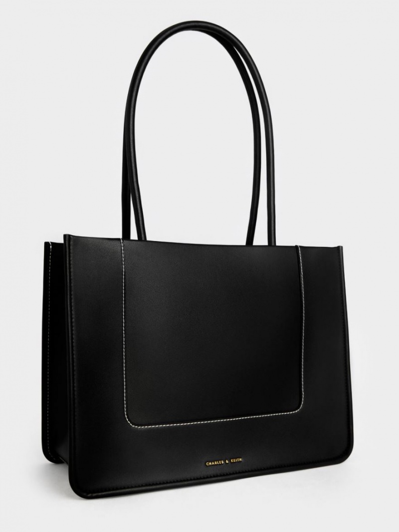 τσάντεσ tote Charles And Keith Daylla Large μαυρα | 84197-KECF