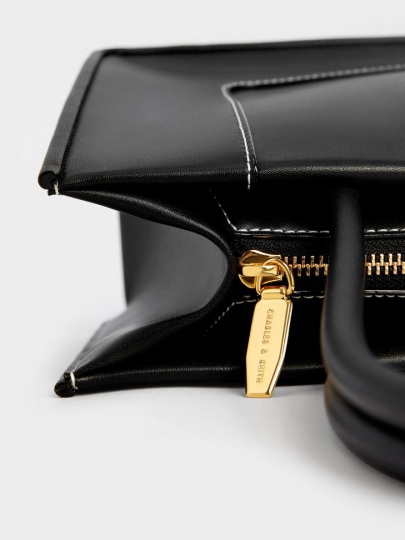 τσάντεσ tote Charles And Keith Daylla Large μαυρα | 84197-KECF