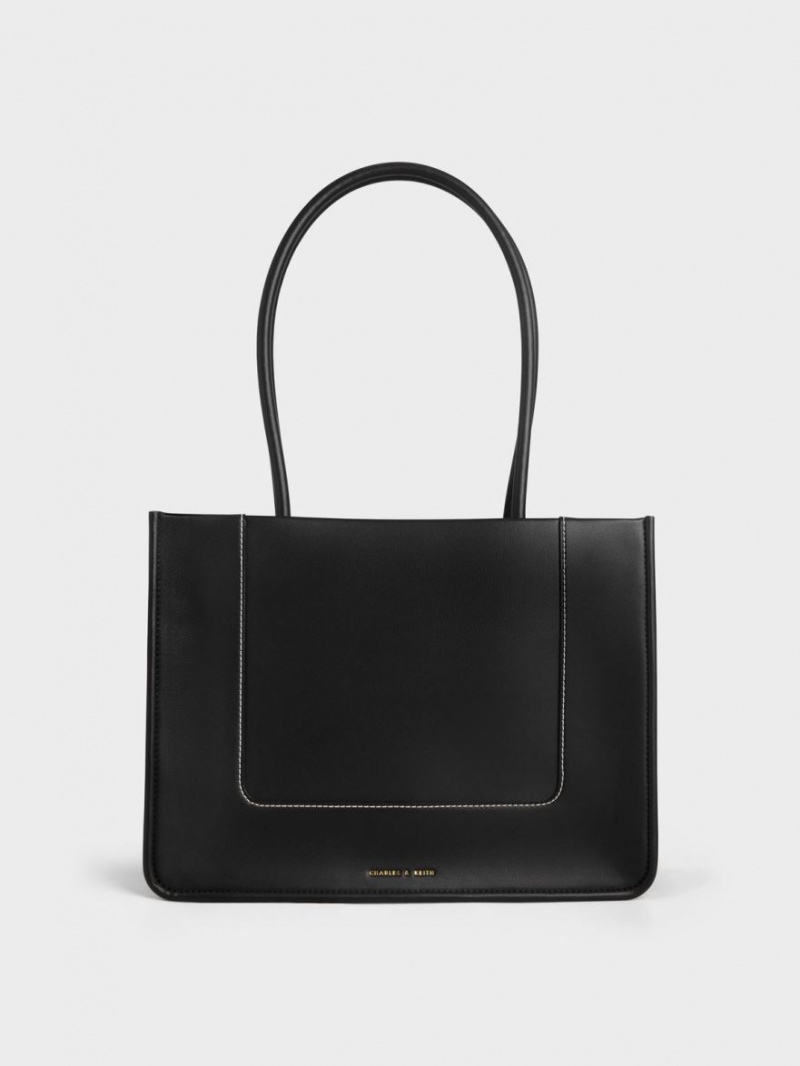 τσάντεσ tote Charles And Keith Daylla Large μαυρα | 84197-KECF