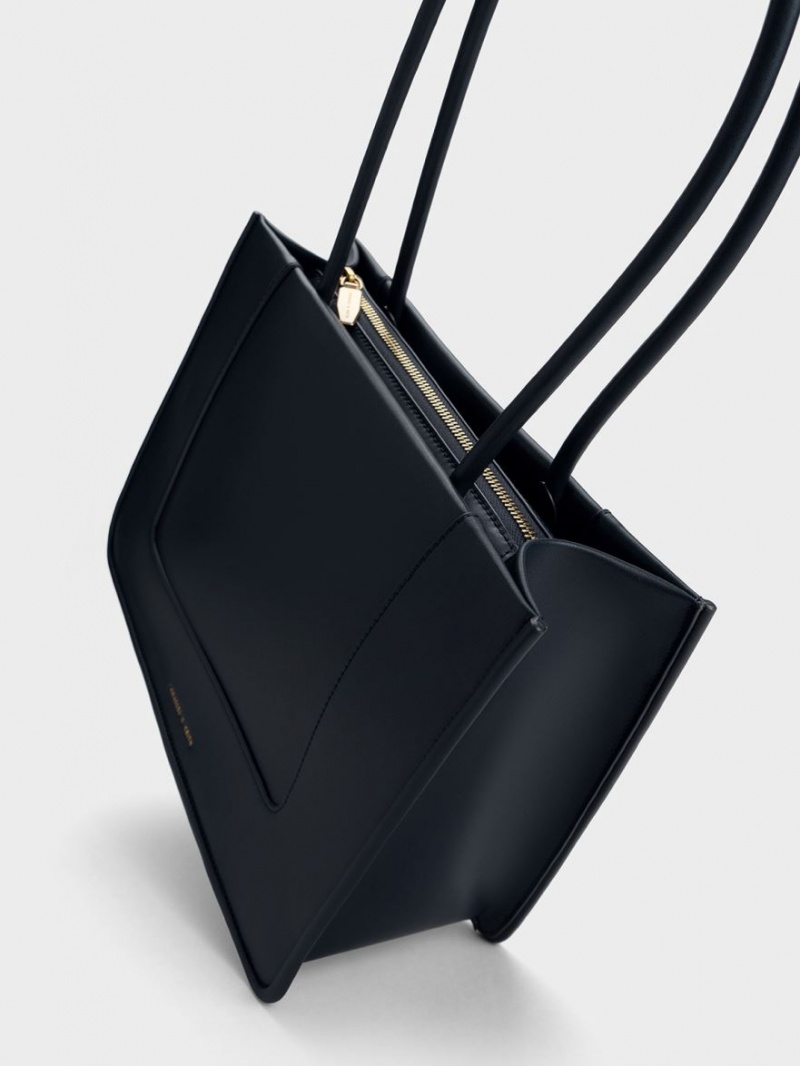 τσάντεσ tote Charles And Keith Daylla σκουρο μπλε | 24538-RJDP