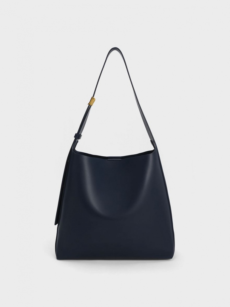 τσάντεσ tote Charles And Keith Edna σκουρο μπλε | 72954-XOJF