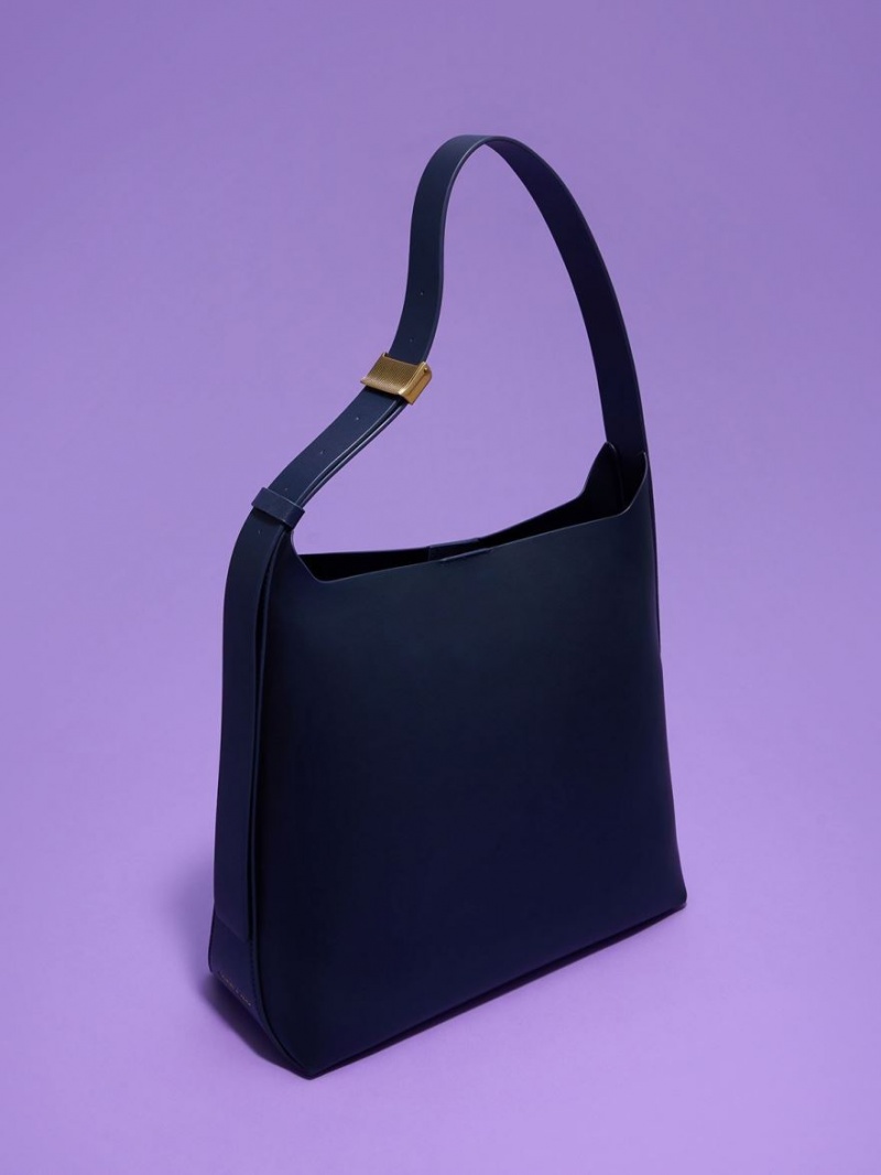 τσάντεσ tote Charles And Keith Edna σκουρο μπλε | 72954-XOJF