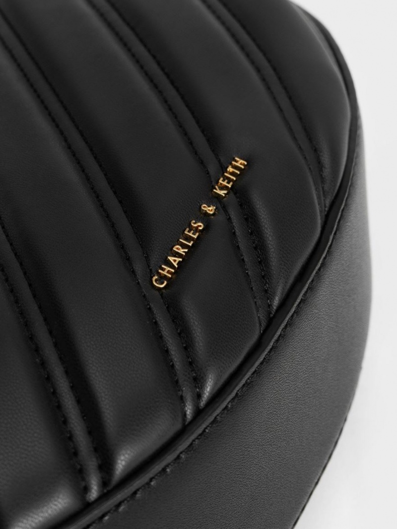 τσάντεσ tote Charles And Keith Freja Curved Panelled μαυρα | 50487-CFIM