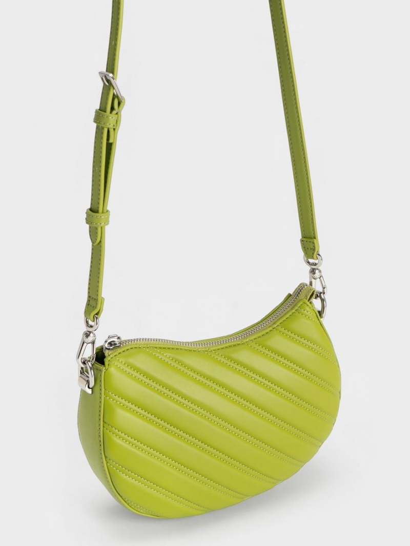 τσάντεσ tote Charles And Keith Freja Curved Panelled ανοιχτο πρασινο | 82745-NYPD