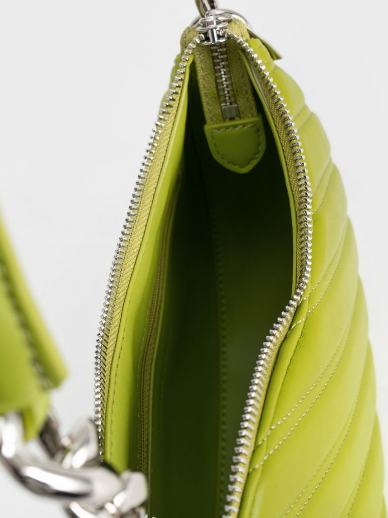 τσάντεσ tote Charles And Keith Freja Curved Panelled ανοιχτο πρασινο | 82745-NYPD