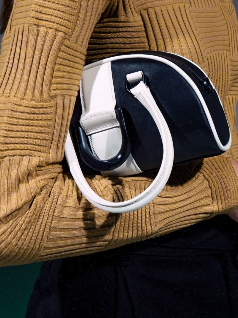 τσάντεσ tote Charles And Keith Gabine Two-Tone δερματινα Bowling μαυρα | 27659-UINV