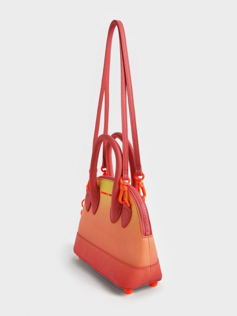 τσάντεσ tote Charles And Keith Harmonee Bowling κοκκινα | 02173-PFUO