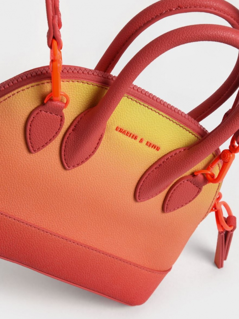 τσάντεσ tote Charles And Keith Harmonee Bowling κοκκινα | 02173-PFUO