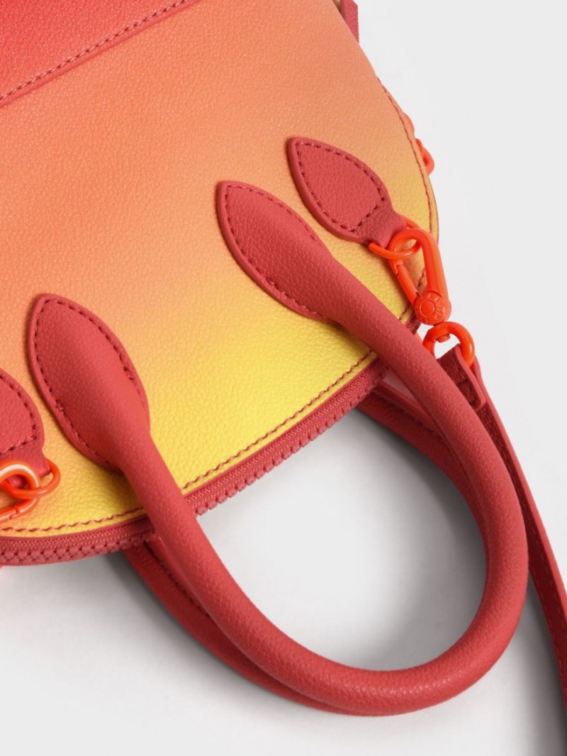 τσάντεσ tote Charles And Keith Harmonee Bowling κοκκινα | 02173-PFUO
