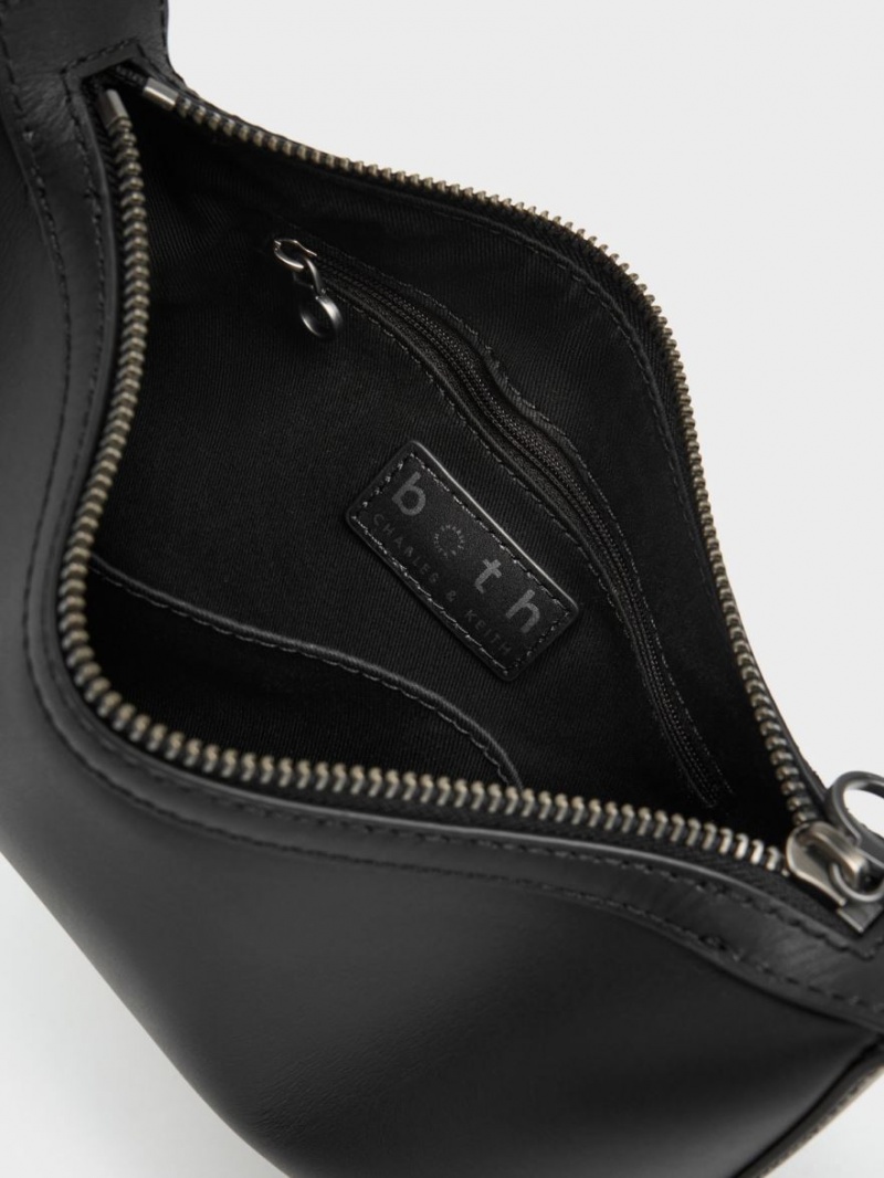 τσάντεσ tote Charles And Keith Jules δερματινα Chain-Embellished μαυρα | 93084-UZKI