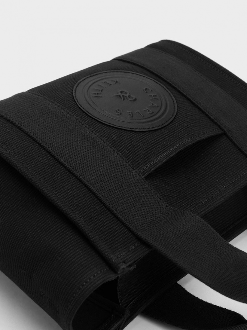 τσάντεσ tote Charles And Keith Kay καμβα μαυρα | 72316-PNZO