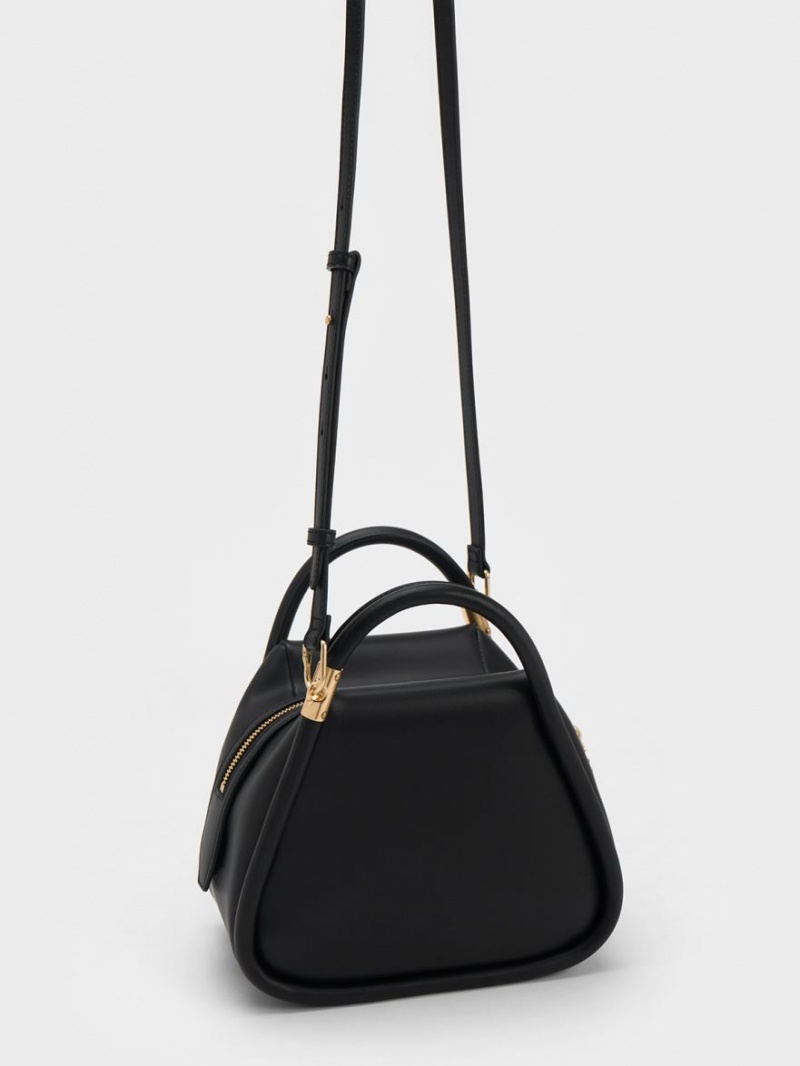 τσάντεσ tote Charles And Keith Lara Geometric μαυρα | 27014-RWAC