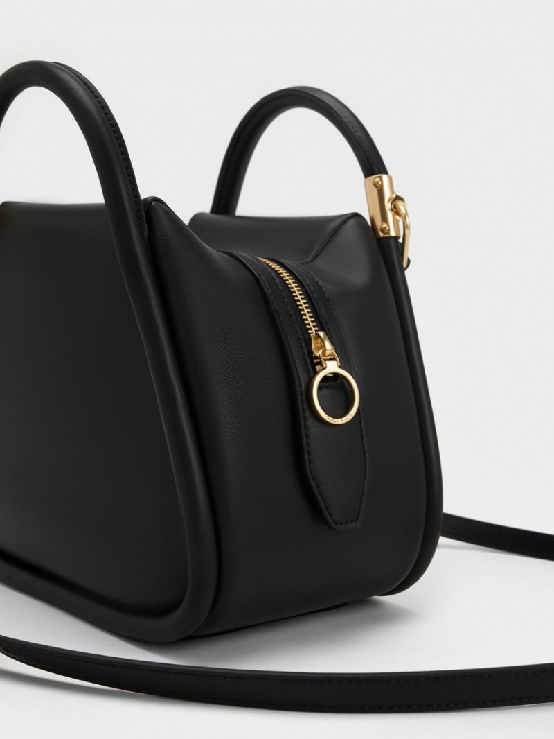 τσάντεσ tote Charles And Keith Lara Geometric μαυρα | 27014-RWAC