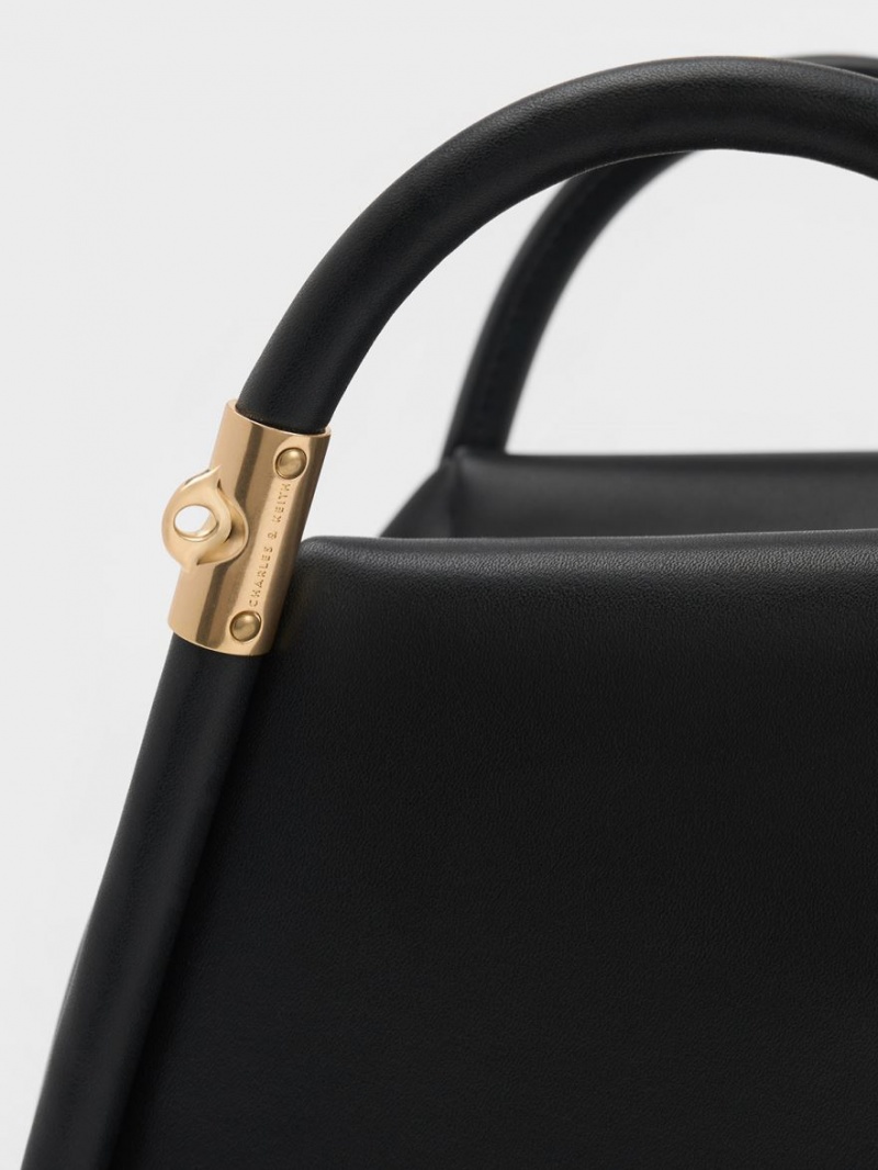 τσάντεσ tote Charles And Keith Lara Geometric μαυρα | 27014-RWAC