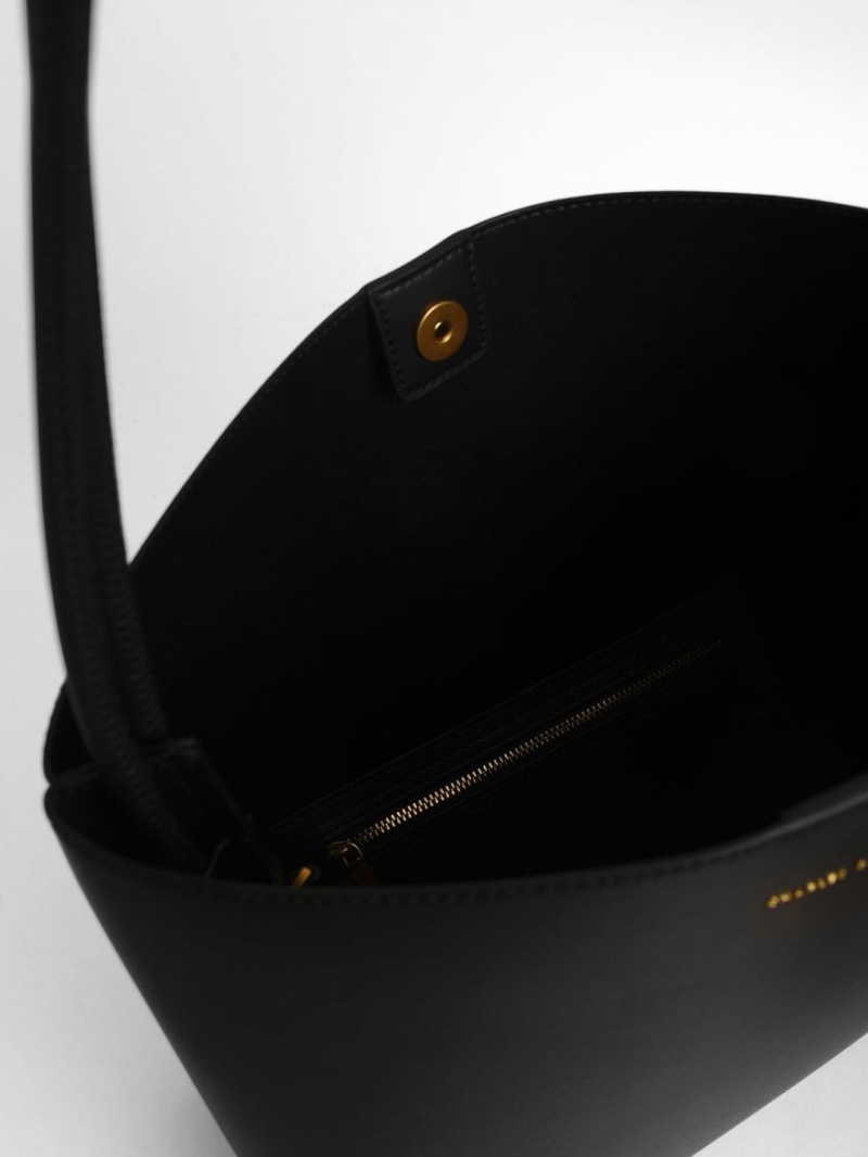 τσάντεσ tote Charles And Keith Leia μαυρα | 51973-RQCM