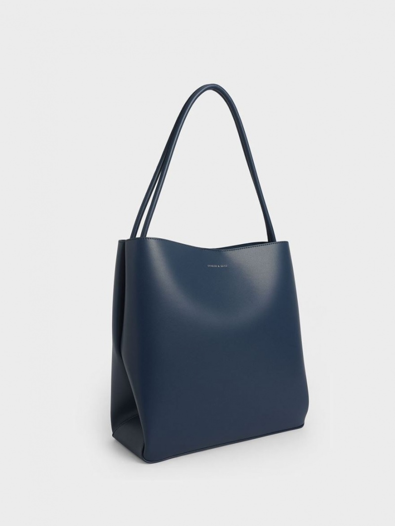 τσάντεσ tote Charles And Keith Leia μπλε | 61302-APOB