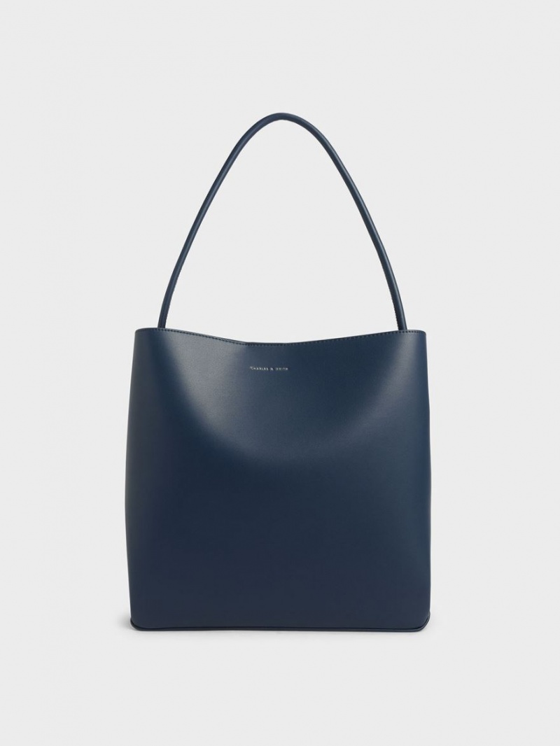 τσάντεσ tote Charles And Keith Leia μπλε | 61302-APOB