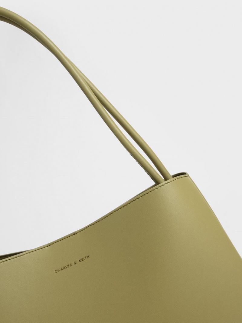 τσάντεσ tote Charles And Keith Leia Ελιά | 68250-OLJG