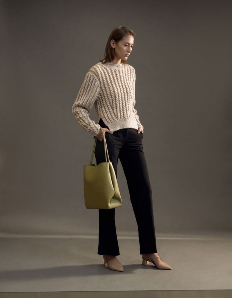 τσάντεσ tote Charles And Keith Leia Ελιά | 68250-OLJG