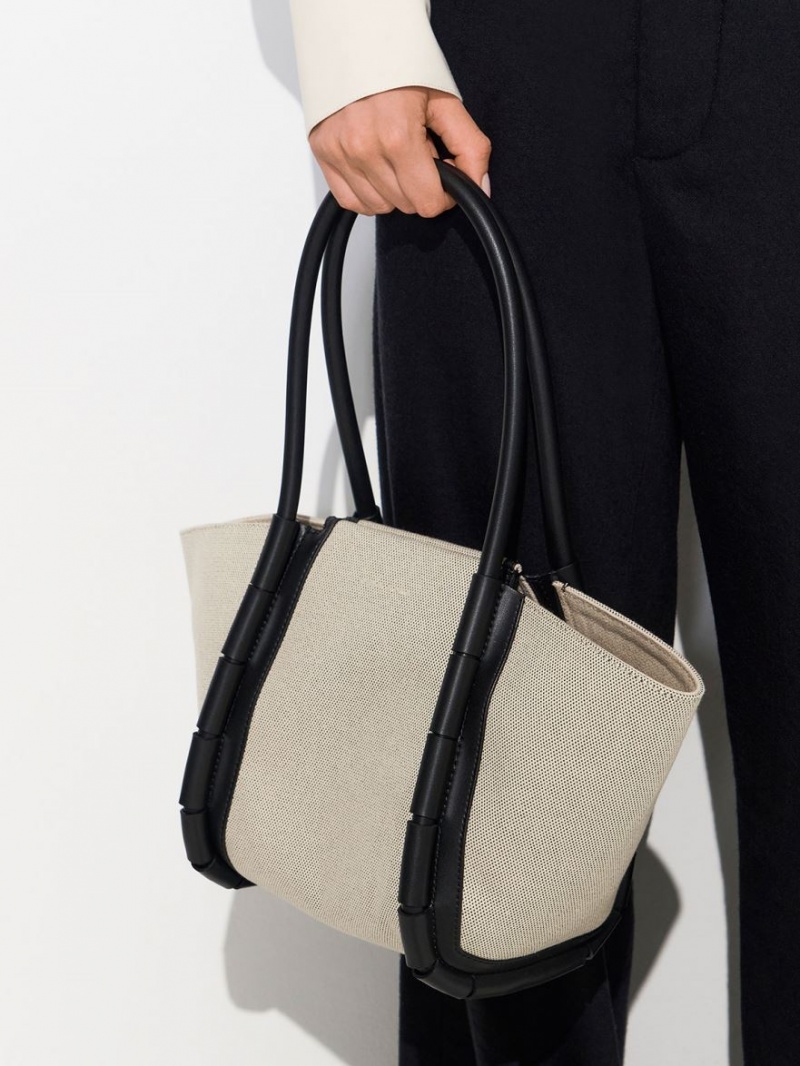 τσάντεσ tote Charles And Keith Machina καμβα μεντα | 92604-WGYX