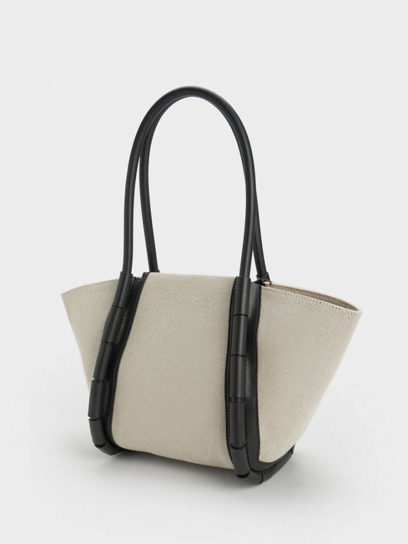 τσάντεσ tote Charles And Keith Machina καμβα μεντα | 92604-WGYX