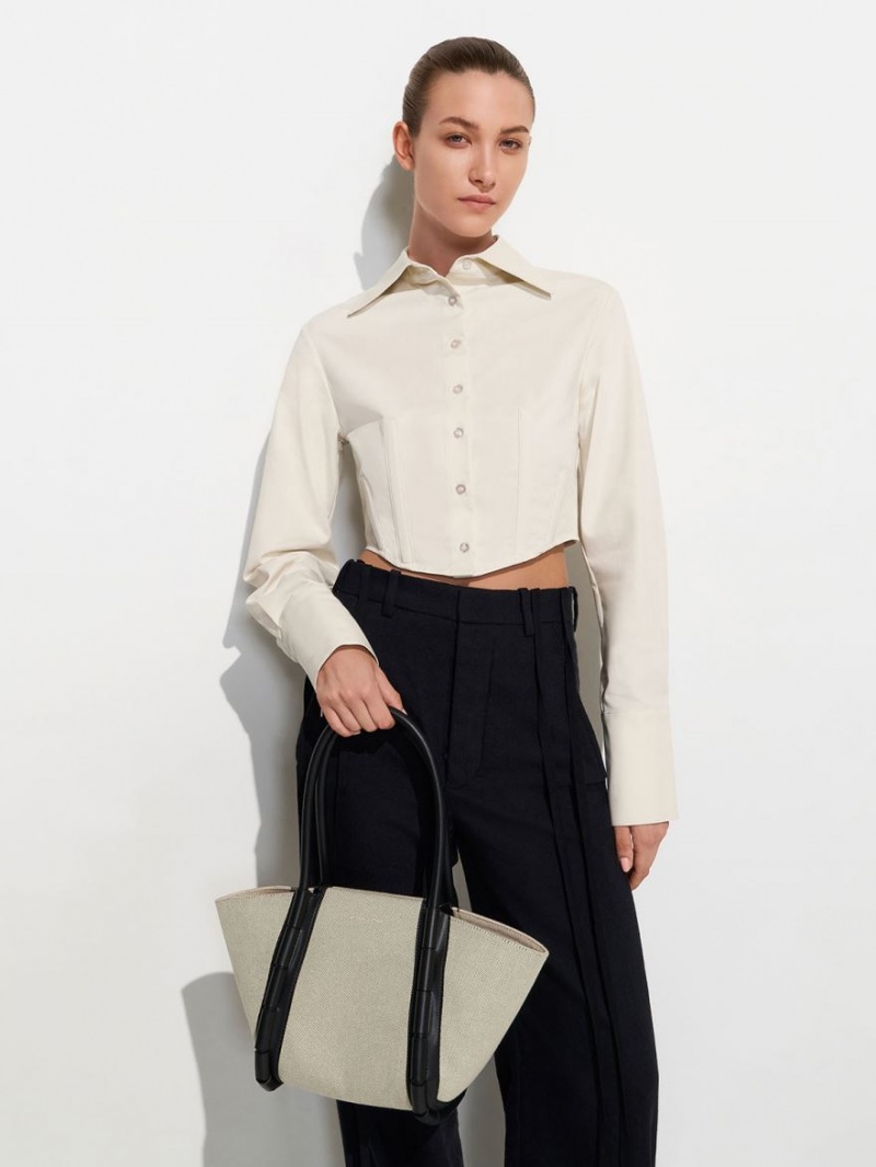 τσάντεσ tote Charles And Keith Machina καμβα μεντα | 92604-WGYX