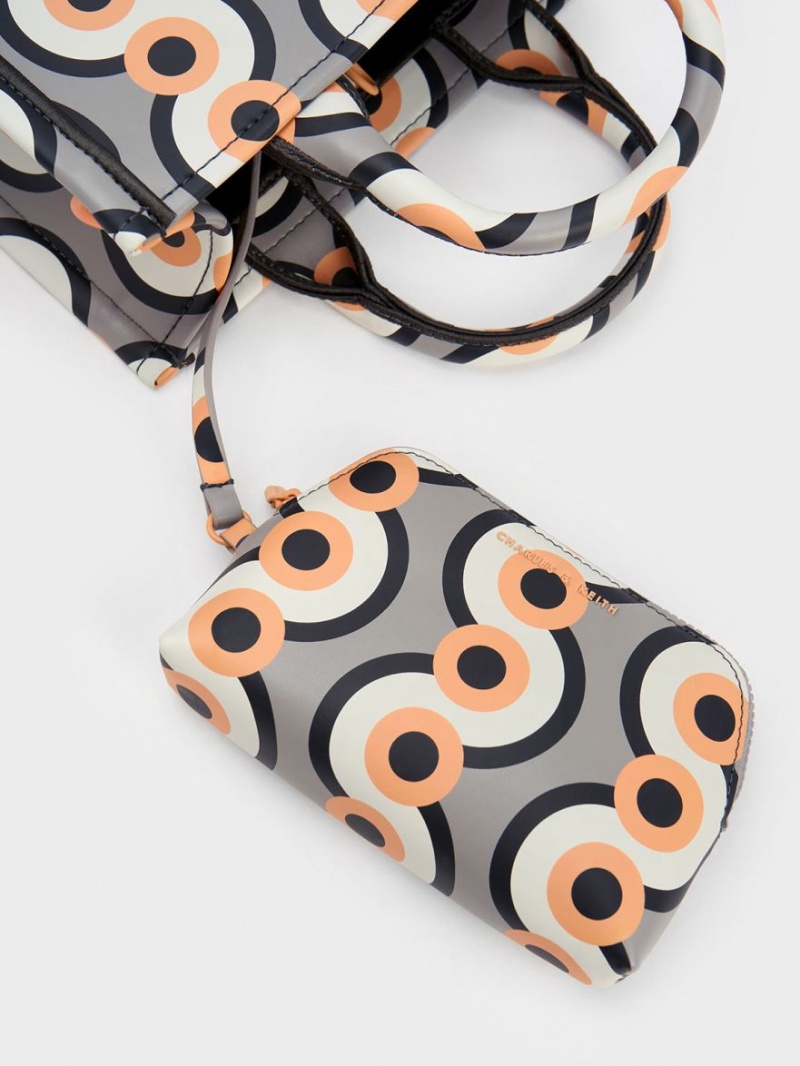 τσάντεσ tote Charles And Keith Mini Jump Print Πολύχρωμο | 91425-YCWU