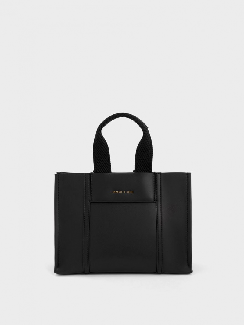τσάντεσ tote Charles And Keith Mini Shalia μαυρα | 31627-SBOE