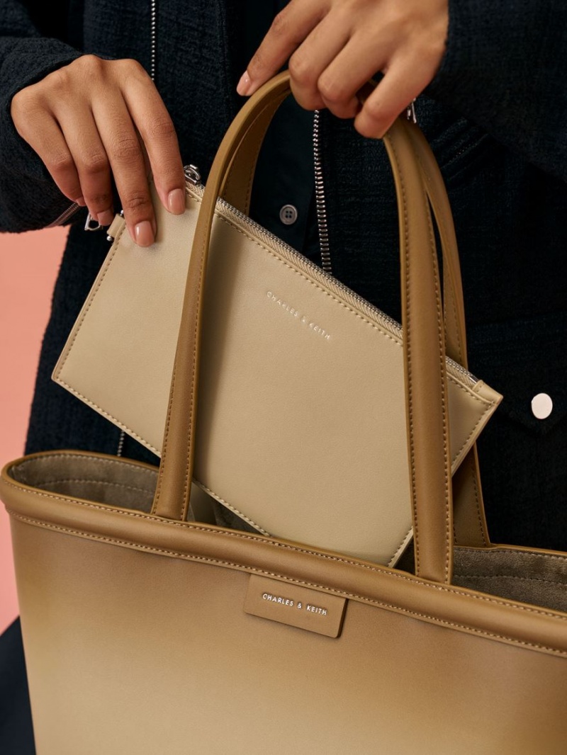 τσάντεσ tote Charles And Keith Ombre καφε | 43892-KFAD