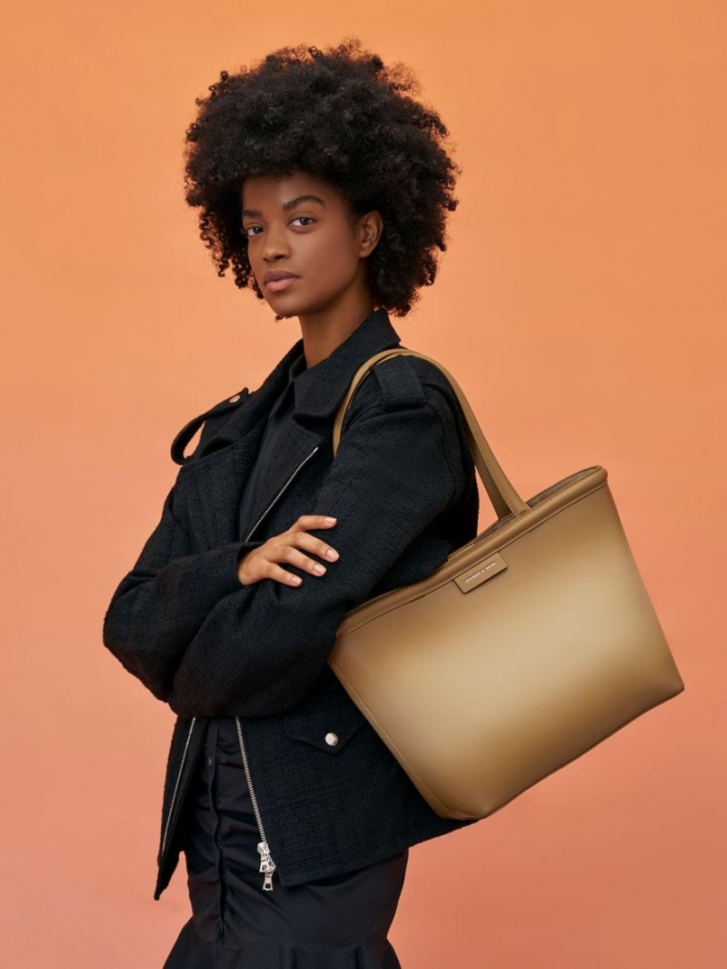τσάντεσ tote Charles And Keith Ombre καφε | 43892-KFAD