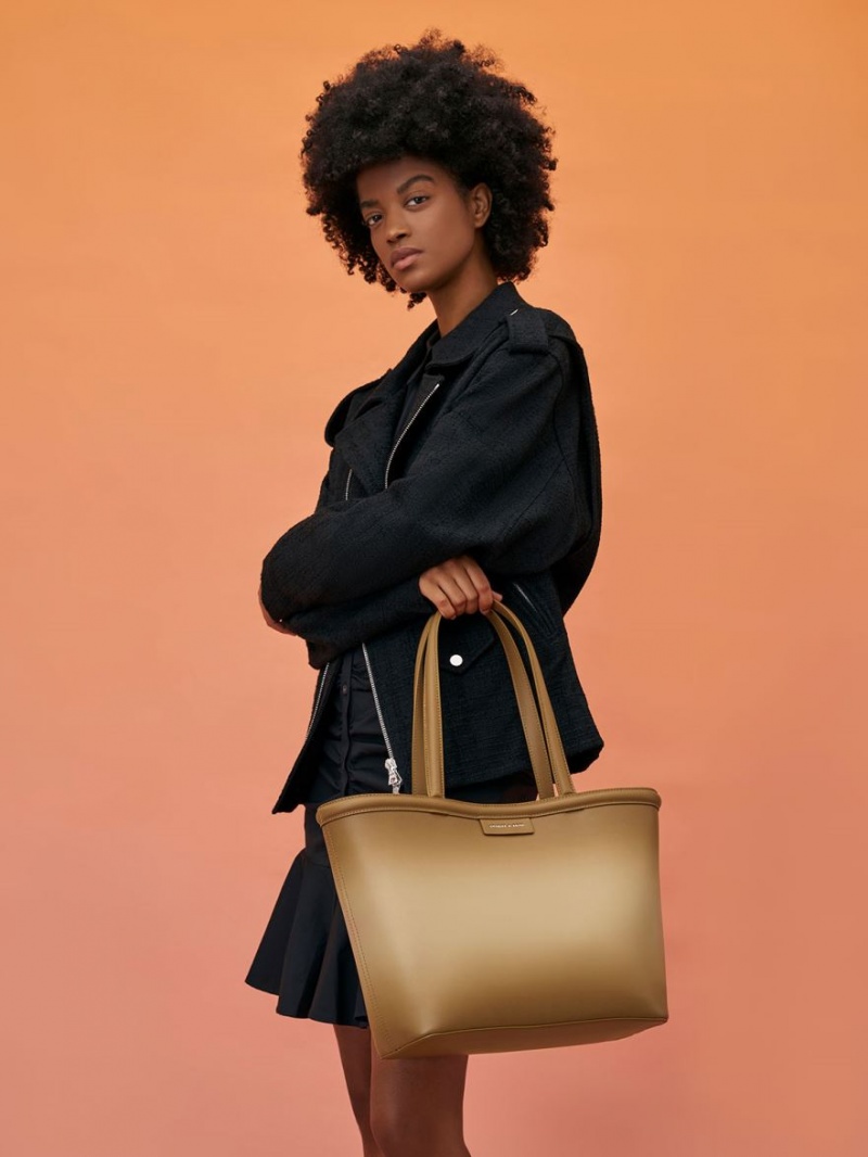 τσάντεσ tote Charles And Keith Ombre καφε | 43892-KFAD