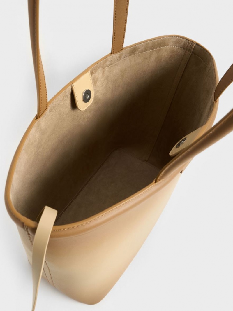 τσάντεσ tote Charles And Keith Ombre καφε | 43892-KFAD