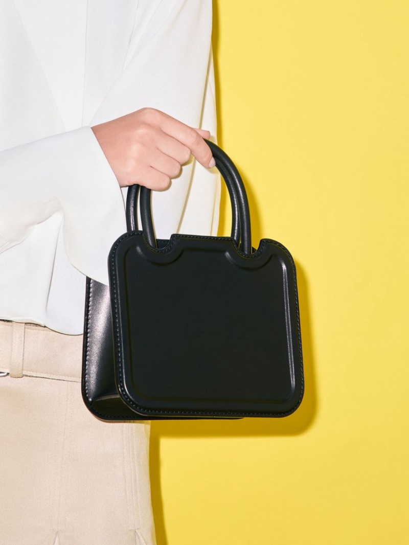 τσάντεσ tote Charles And Keith Perline Sculptural μαυρα | 08172-EOTF