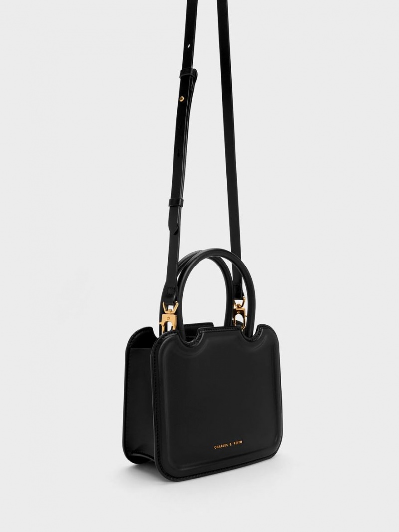 τσάντεσ tote Charles And Keith Perline Sculptural μαυρα | 08172-EOTF
