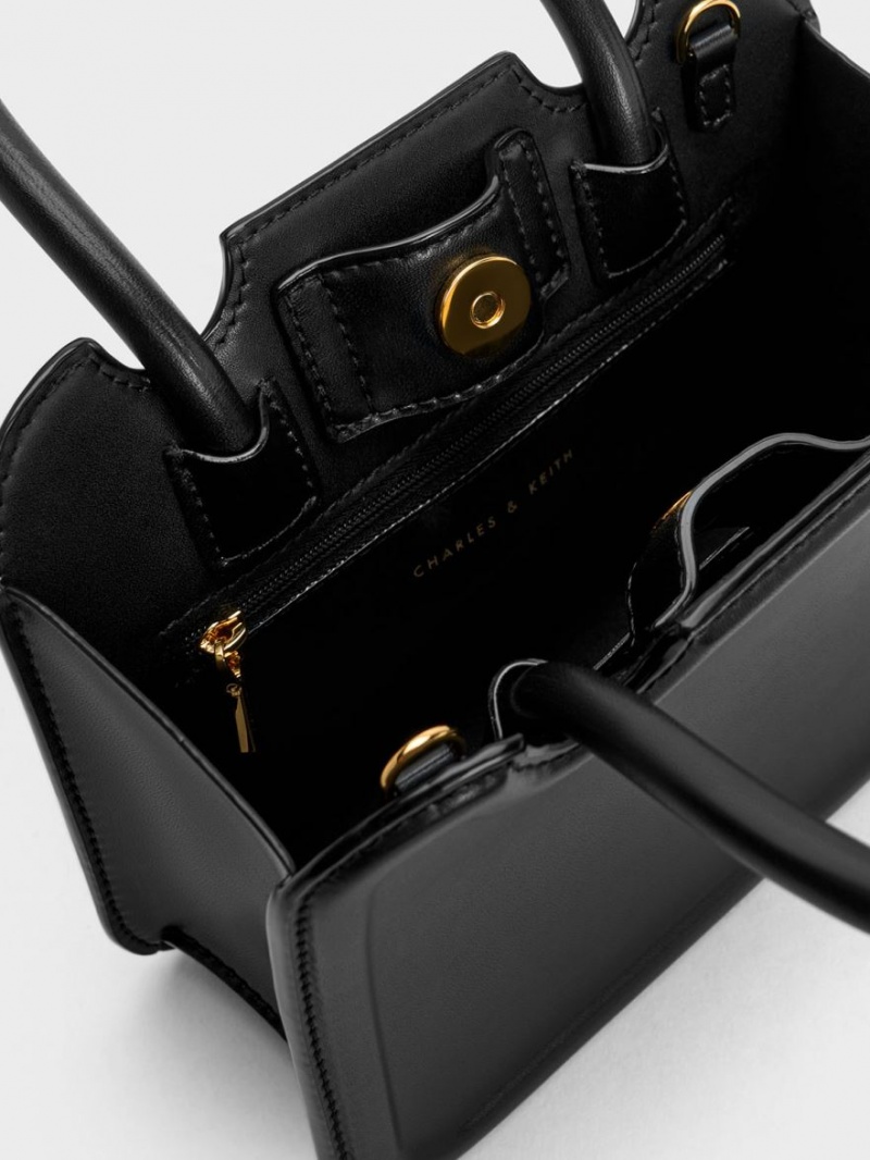 τσάντεσ tote Charles And Keith Perline Sculptural μαυρα | 08172-EOTF