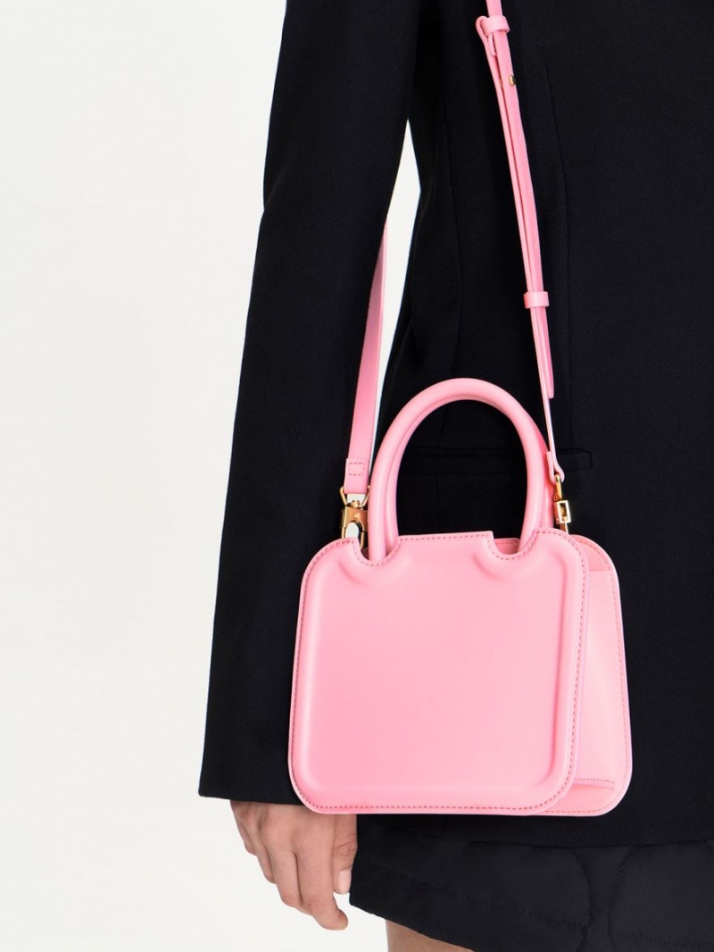 τσάντεσ tote Charles And Keith Perline Sculptural ροζ | 38071-EBKF