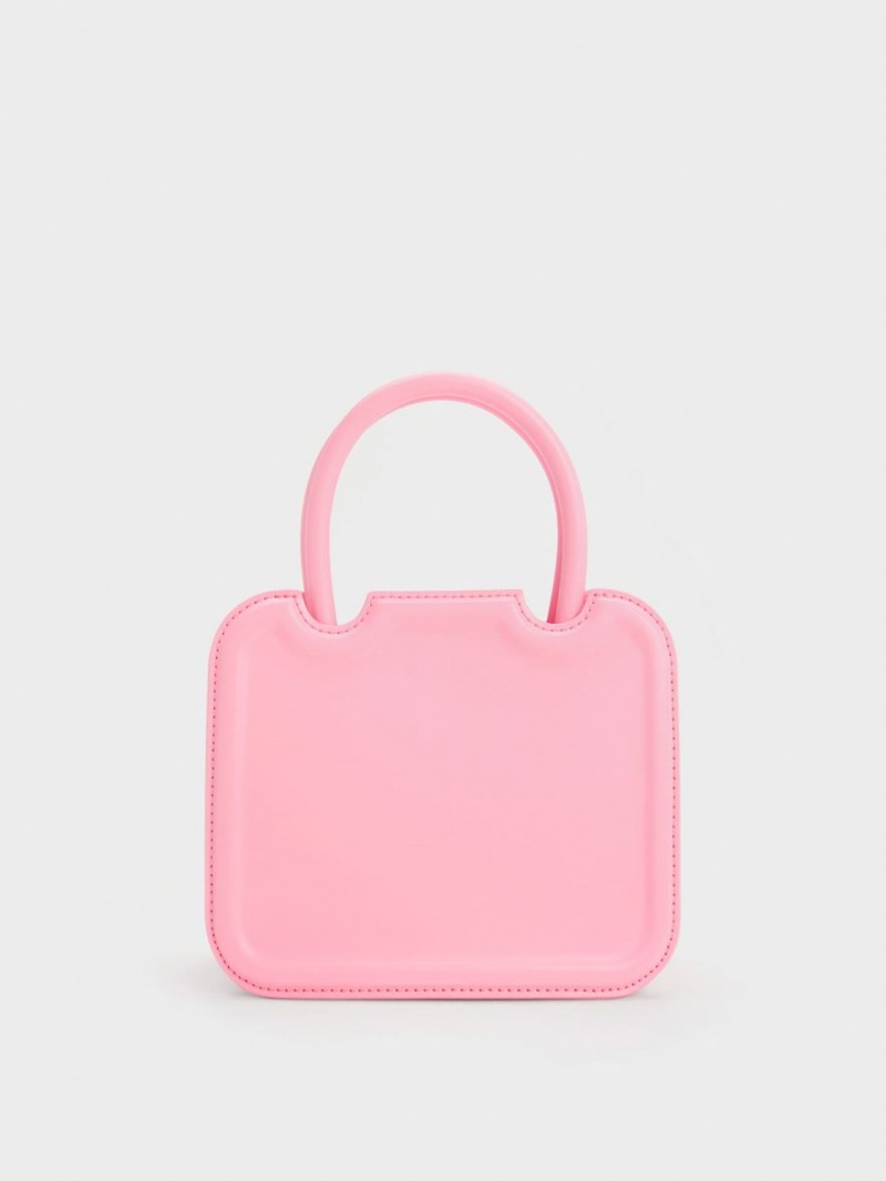 τσάντεσ tote Charles And Keith Perline Sculptural ροζ | 38071-EBKF