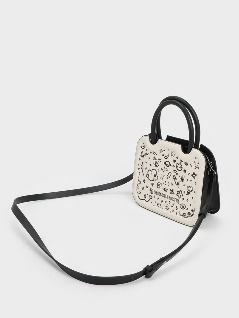 τσάντεσ tote Charles And Keith Perline Sculptural ασπρα | 25398-JZBR