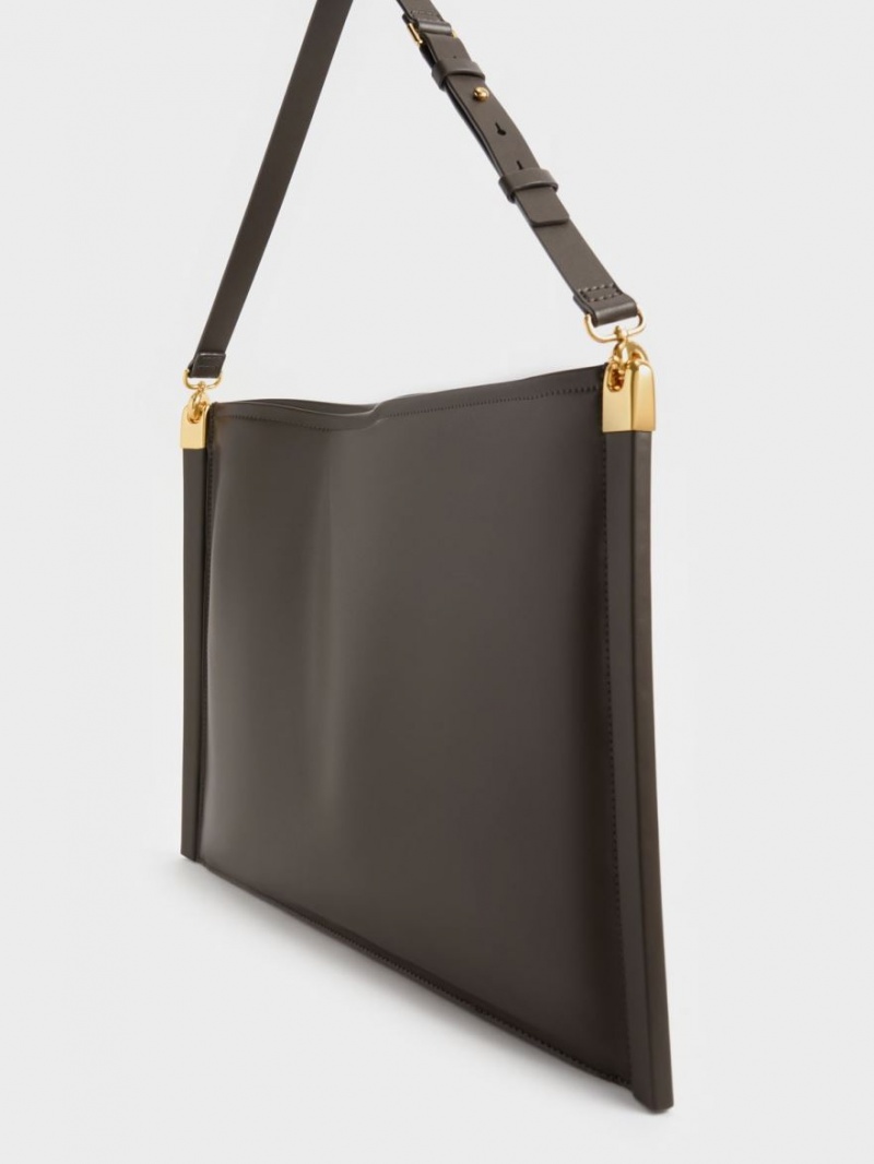 τσάντεσ tote Charles And Keith Ridley Slouchy μαυρα | 79803-YNSD