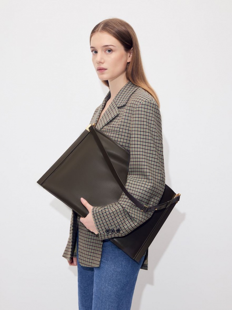 τσάντεσ tote Charles And Keith Ridley Slouchy μαυρα | 79803-YNSD