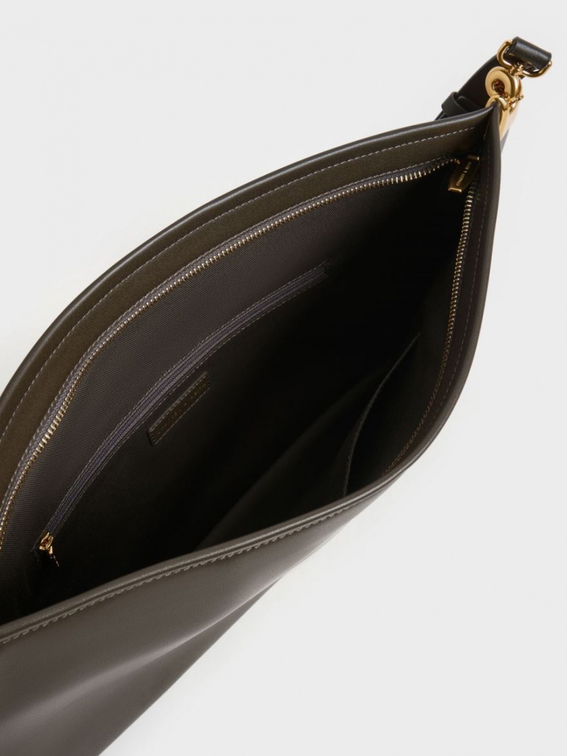 τσάντεσ tote Charles And Keith Ridley Slouchy μαυρα | 79803-YNSD