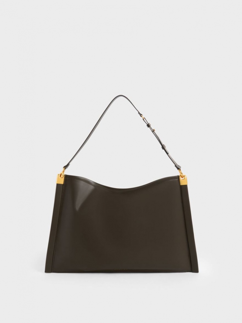 τσάντεσ tote Charles And Keith Ridley Slouchy μαυρα | 79803-YNSD