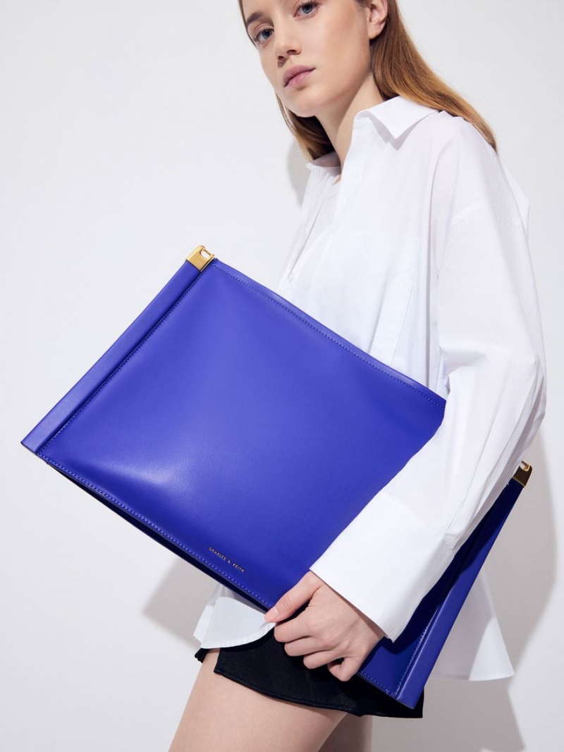 τσάντεσ tote Charles And Keith Ridley Slouchy μπλε | 72680-LGJR