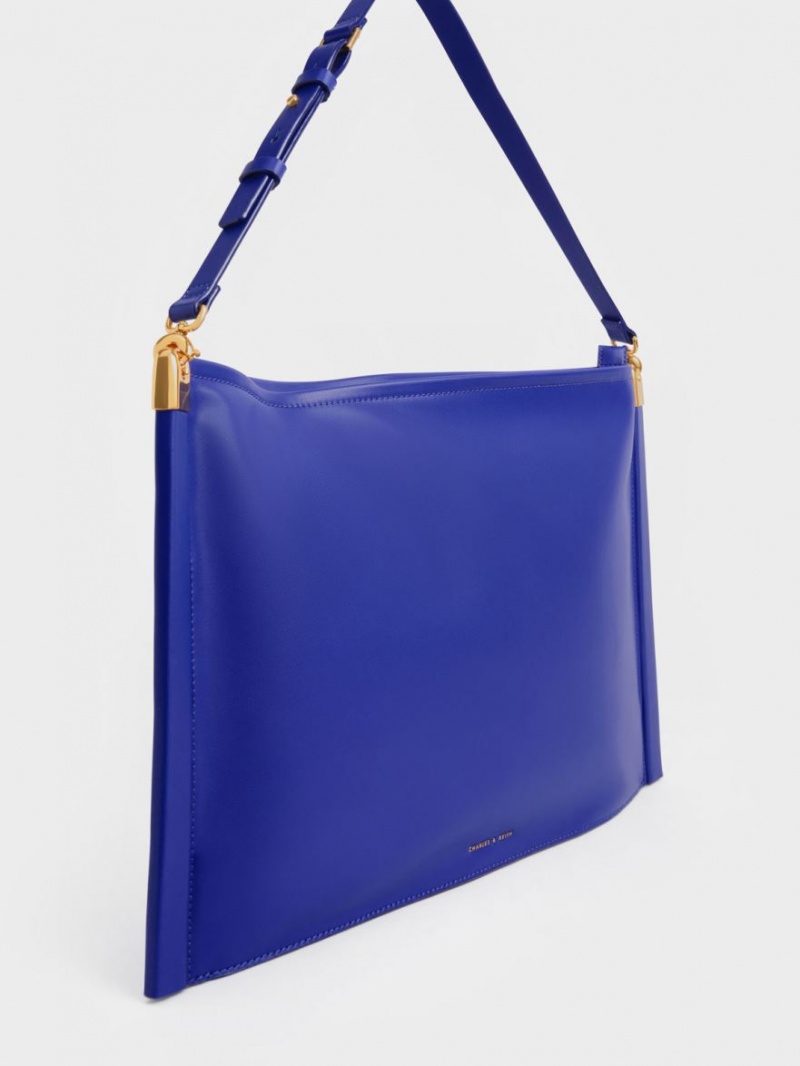 τσάντεσ tote Charles And Keith Ridley Slouchy μπλε | 72680-LGJR